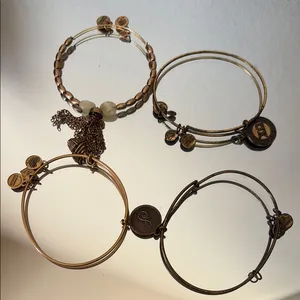 Alex and Ani Elegant Gold Bracelet Set of 4 thumbnail 6