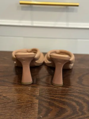 ASOS Beige Square Toe Flip Flop Heels Size 6 thumbnail 4