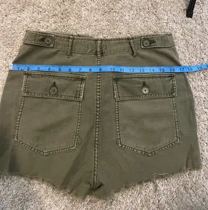 BDG Vintage Y2K Green Cargo Button Up Cut Off Shorts thumbnail 8