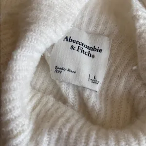 NWOT Abercrombie & Fitch Mock Neck Sweater Knit Dress L Large White thumbnail 6