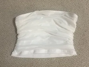 Forever 21 white scrunch tube top thumbnail 1