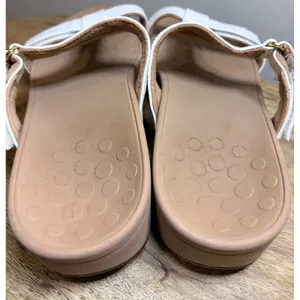 Vionic Ellie White Snake Embossed T-Strap Wedge Orthotic Sandals 7 thumbnail 8