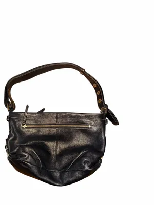 Coach East West Duffel Shoulder Bag M1085-F15065 Black Pebbled Leather Purse thumbnail 2