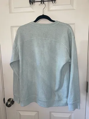 Lululemon All Yours Crew Bubble Dot Heather Blue/White Size 10 thumbnail 4