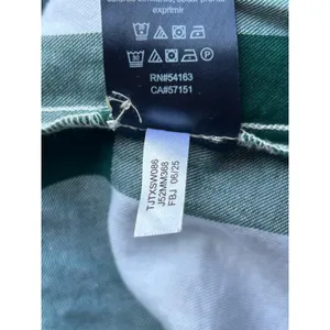 Tommy Hilfiger Womens Small S/P Green White Gingham Plaid Button Down Shirt thumbnail 6