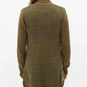 BKE Buckle Sweater Womens‎ Large Brown Mustard Button Up Cardigan Bohemian Knit thumbnail 2