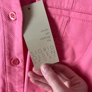 Sigrid Olsen Pink Textured Blazer Jacket Button Front‎ Lightweight Career SM New thumbnail 2
