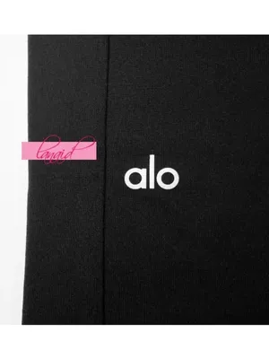 Alo Winter Warm High-Waist Moto Puffer Pant Black Brushed Hi-Rise Quilted Jogger thumbnail 8