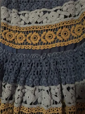 $228 Anthropologie Maeve Striated Lace Dress Size 0 Vintage Anthro thumbnail 4
