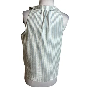 Anthropologie pilcro striped button down‎ tie front blouse top Sz S thumbnail 4