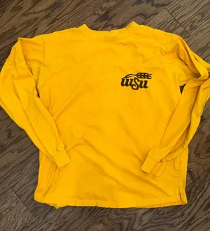 Pressbox Yellow Long-Sleeve Crewneck with WSU Graphic thumbnail 1