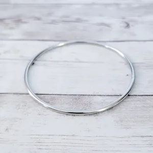 Vintage Bracelet Simple Silver Tone 8.5" thumbnail 5