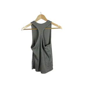Vuori Women’s Sunrise High Neck Ribbed Tank in Dune Grey Size XS thumbnail 11