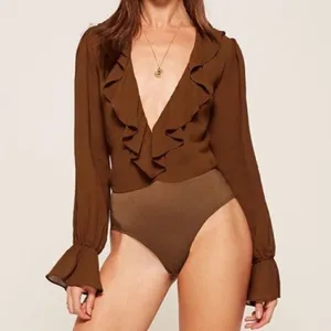 ✨ Reformation Brown Penny Bodysuit✨ thumbnail 6
