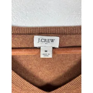 J. Crew Women's M Wool Blend Brown V-Neck Long Sleeve Tunic Sweater Side Slit‎ thumbnail 6