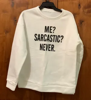White Graphic Sweatshirt Size M thumbnail 1
