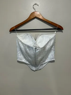 White sequin corset top Size L thumbnail 5