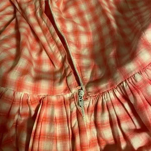 Vintage Pink & White Plaid Lattice Sleeve A Line Midi Dress Size S thumbnail 8