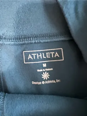 Athleta Anywhere A-Line Teal Fold Over Waist Pull On Travel Vacation Comfy Skirt thumbnail 8