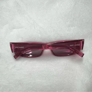 Saint Laurent 52mm Hot Pink Rectangular Sunglasses thumbnail 8