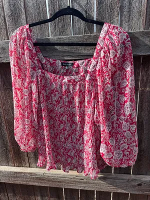 Dear John Red Quarter Sleeve Blouse thumbnail 1