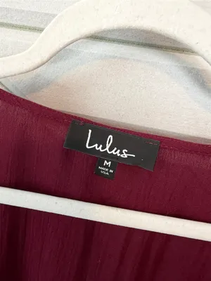 Lulus Burgundy Wrap Maxi Dress Heart of Marigold Medium NEW NWT thumbnail 5