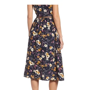 Floral Blue Midi Dress thumbnail 2