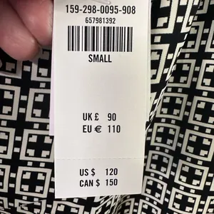 Abercrombie & Fitch One-Shoulder Black and Cream Dress NWT thumbnail 3