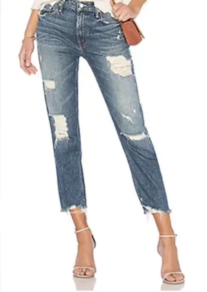 Mother The Sinner Fray Jeans Womens 25 Blue‎ Denim Good Distressed thumbnail 1