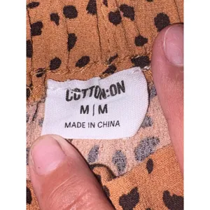 Cotton On Womens Medium‎ Tan Black Cheetah Animal Print Elastic Waist Midi Skirt thumbnail 4