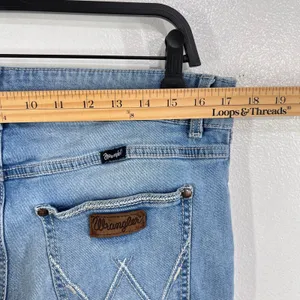 Wrangler Women's Flare Leg Jeans Blue Mid Rise‎ Bootcut Retro Y2K Size 30x32 thumbnail 7