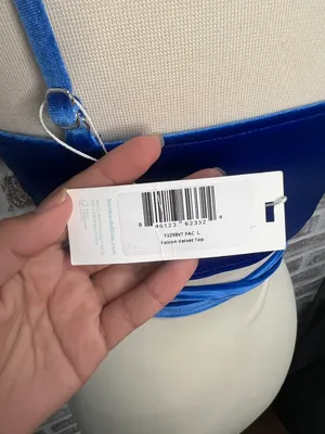NWT Frankies Bikinis Blue Falcon Velvet Top size Large thumbnail 4