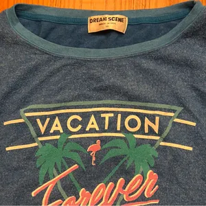 Dream‎ Scene by Wildfox Vacation Forever Relaxed Fit Sweatshirt Blue Size XL thumbnail 12