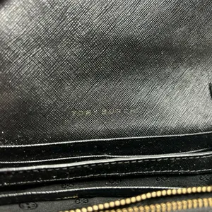 Tory Burch Purse Bag Crossbody Black Robinson Leather Wallet Vintage NO CHAIN** thumbnail 6