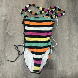Lovers + Friends Revolve Take Me Away Stripe One Piece Swim Suit NWT Size S thumbnail 3