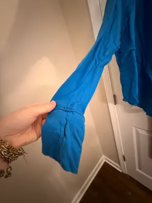 Blue long sleeve top Size L thumbnail 2