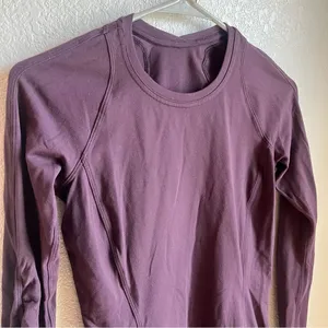 Lululemon Runderful Long Sleeve Black Cherry thumbnail 6
