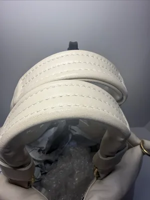 Moncler Amandine Borsa White Leather Puffer Satchel thumbnail 8