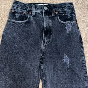 Abercrombie & Fitch A&F Curve Love ‘90s Straight Ultra High Rise Black‎ Jeans 24 thumbnail 5