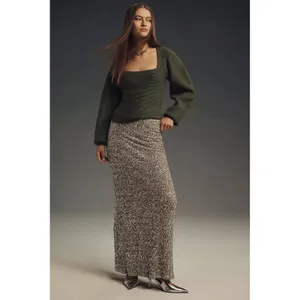 Maeve Green Square Neck Wide-Sleeve Sweater XXS thumbnail 4