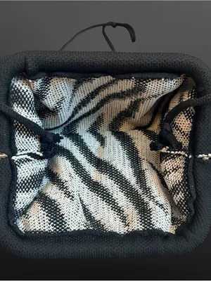 🦓 ZEBRA PRINT KNIT DUMPLING CLUTCH | 2 thumbnail 14