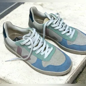 Veja V-10 Women's Multicolor Suede Sneakers Size 8 Lace-Up Athletic thumbnail 1