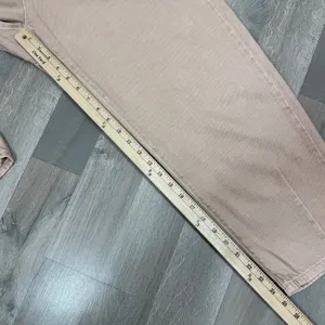 Zara High Rise Barrel‎ Leg Paper Bag Crop Jeans Baggy Beige Peach 12 thumbnail 12