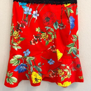 Alice + Olivia Kirby Seine Garden Mini Dress Size 0 Ruffled Floral-Print Lace thumbnail 8