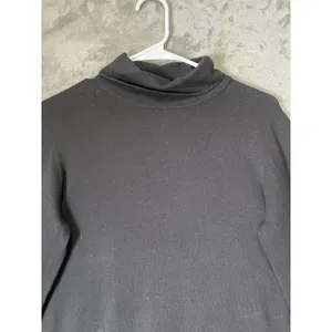 Icelandic Design Womens Large Black Turtleneck Long Sleeve Pullover Minimalist thumbnail 2