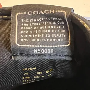 Coach Sneakers Women Black Glitter Floral Leather Suede‎ Low Top thumbnail 11