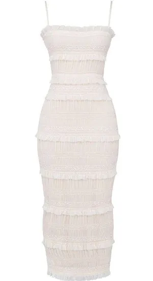 SOLANA IVORY SEQUIN PLEAT MAXI DRESS. Size XL thumbnail 13