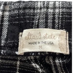 Altar'd State Shorts Juniors M Black White Plaid High Rise Pockets Casual thumbnail 3