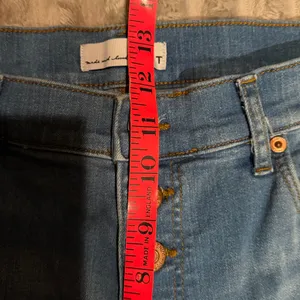 LOFT The Kick Crop Jeans Womens 30/10 Medium Wash High Rise Exposed Button Fly thumbnail 6