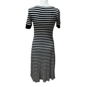 Lauren Ralph Lauren Women's Striped Bodycon Dress Black & White Standard Size S thumbnail 2